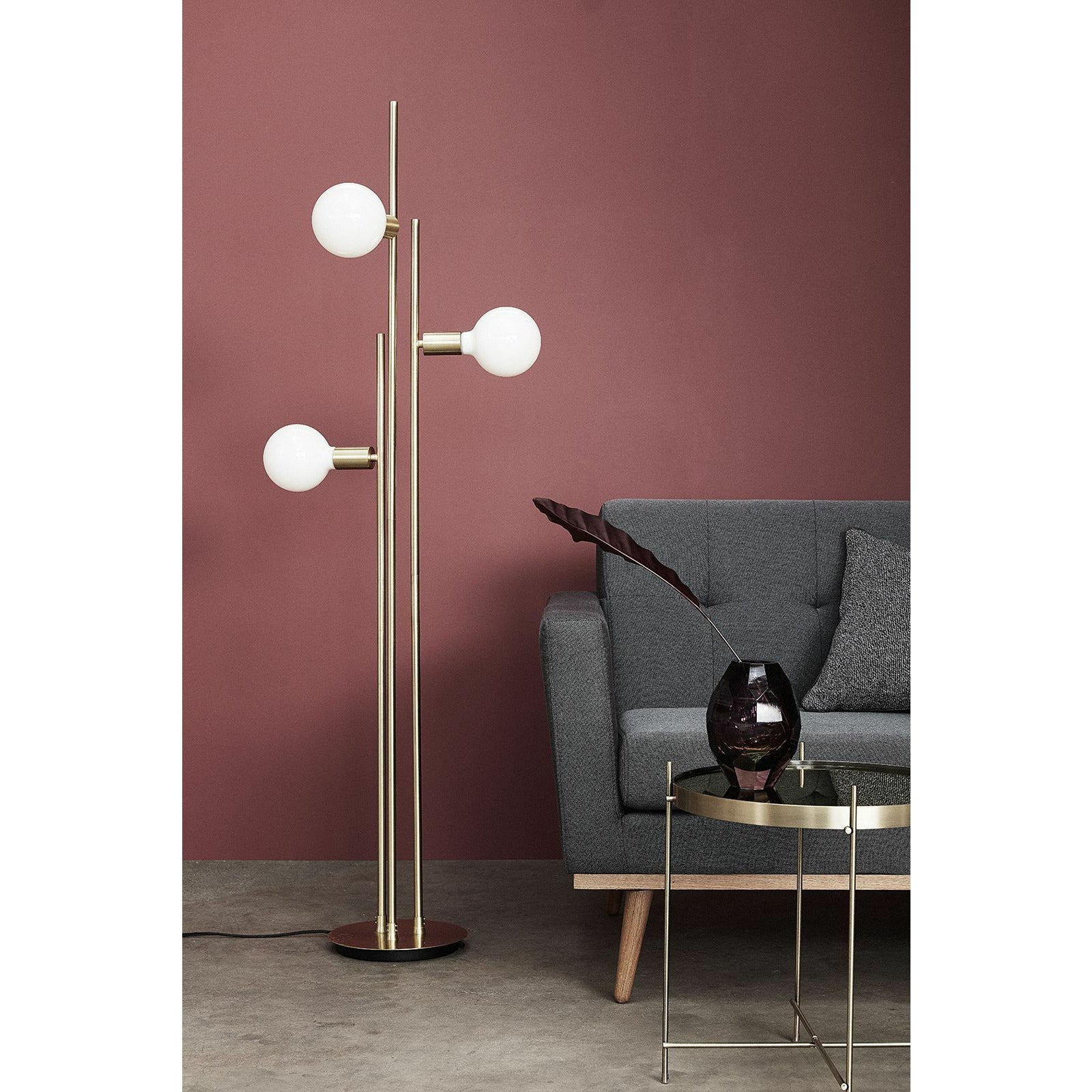 Hübsch Balance Floor Lamp Brass
