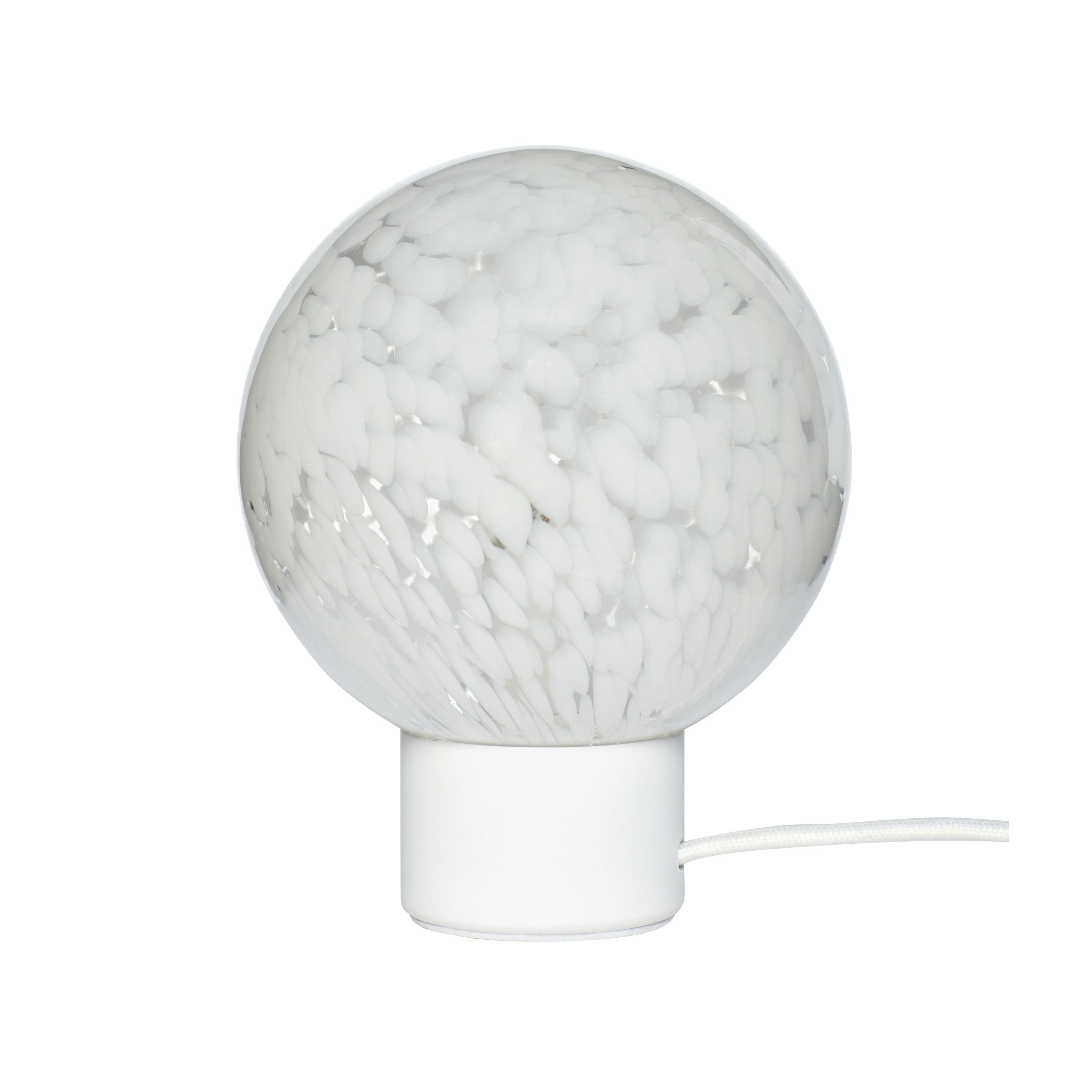 Hübsch Cloud Table Lampe Verre / métal blanc
