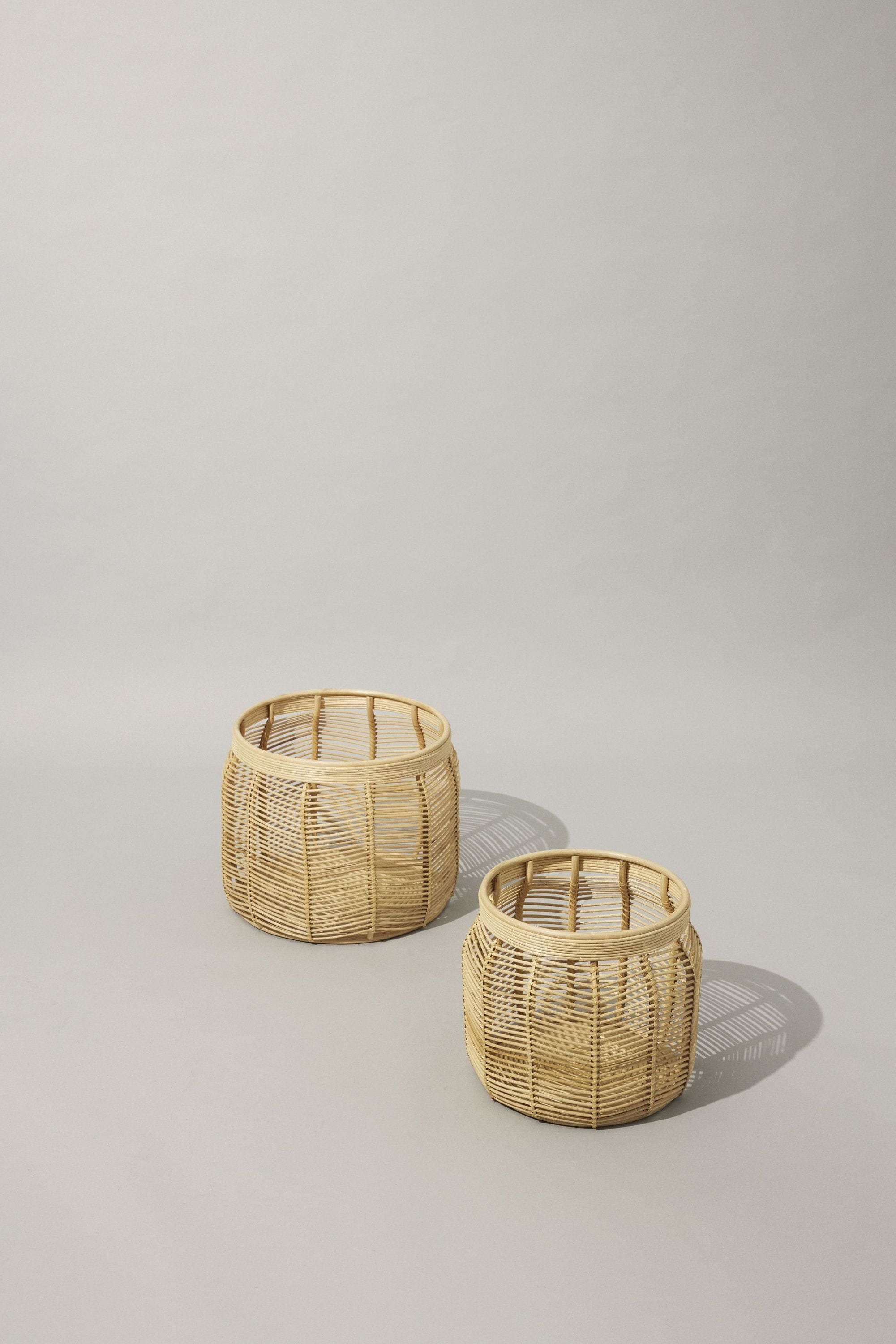 Hübsch Gentle Basket Nature Set Of 2