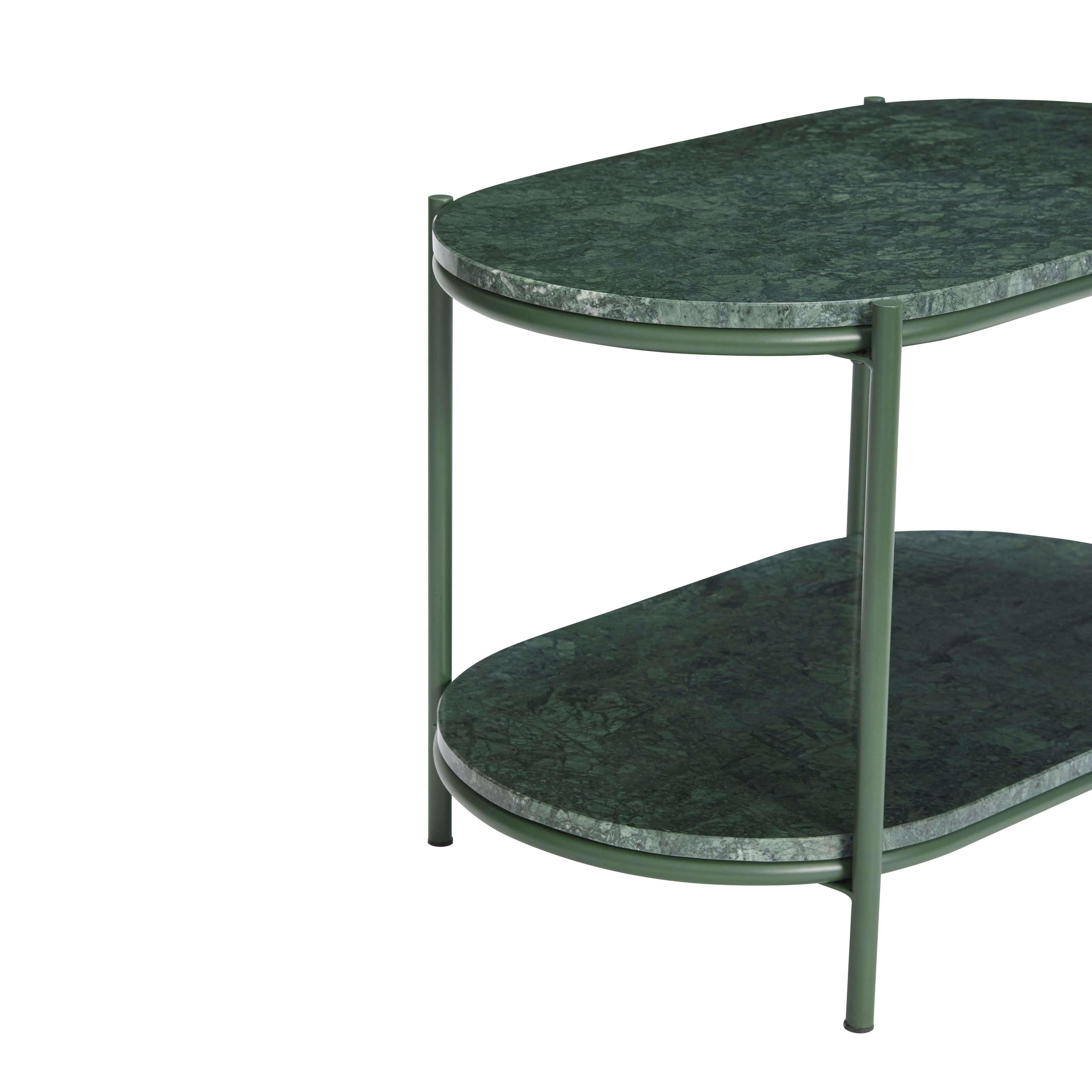 Hübsch Nusa tafel metaal/marmeren groen