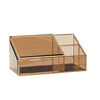 Hübsch色调玻璃盒黄铜/玻璃棕色，26x14x12 cm