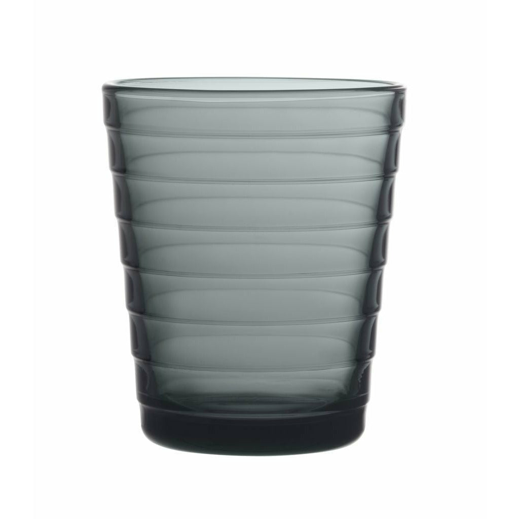 Iittala Aino Aalto Dricker Glass Dark Grey 22 Cl, 2 St K.