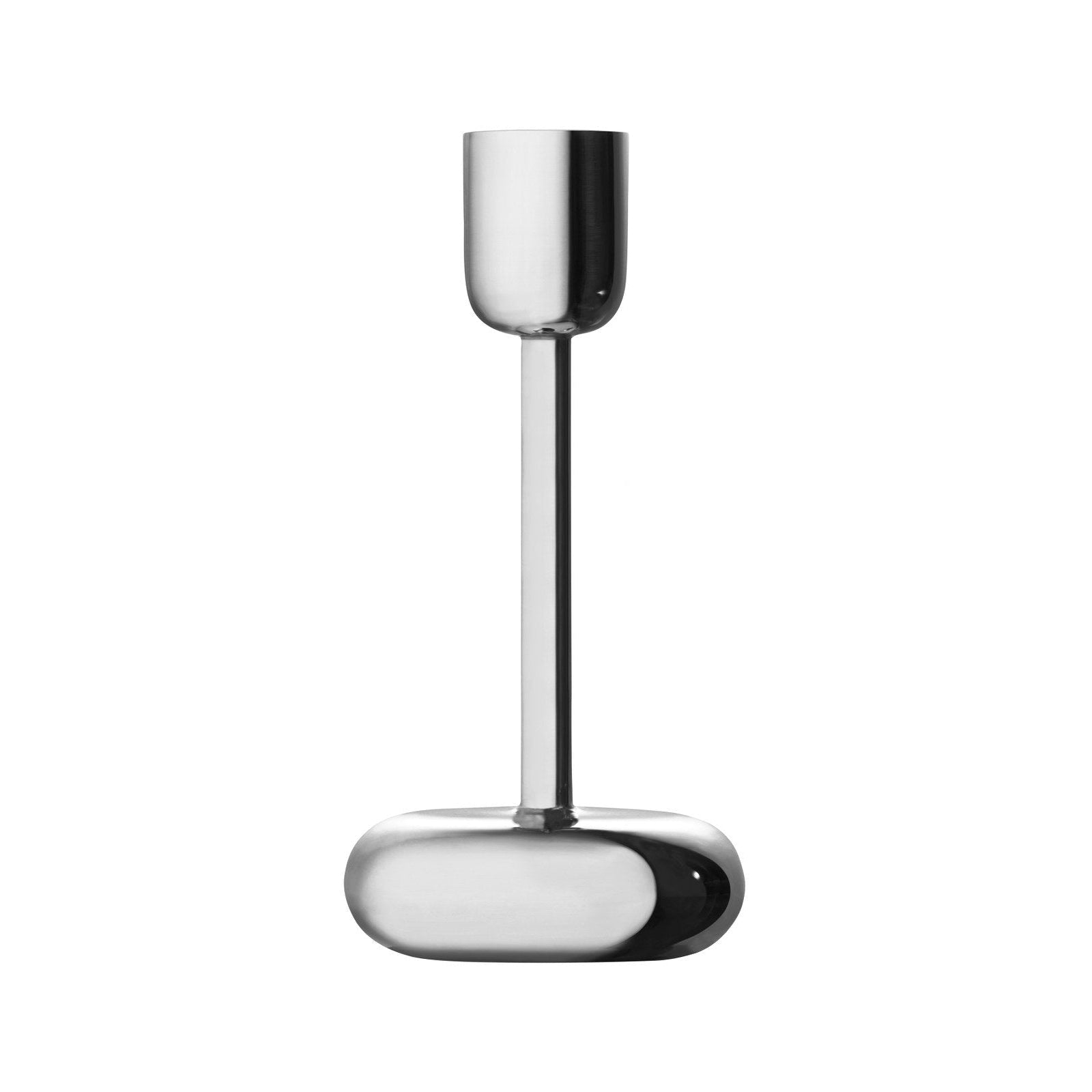 Iittala Nappula Candlestick Steel, 18,3cm