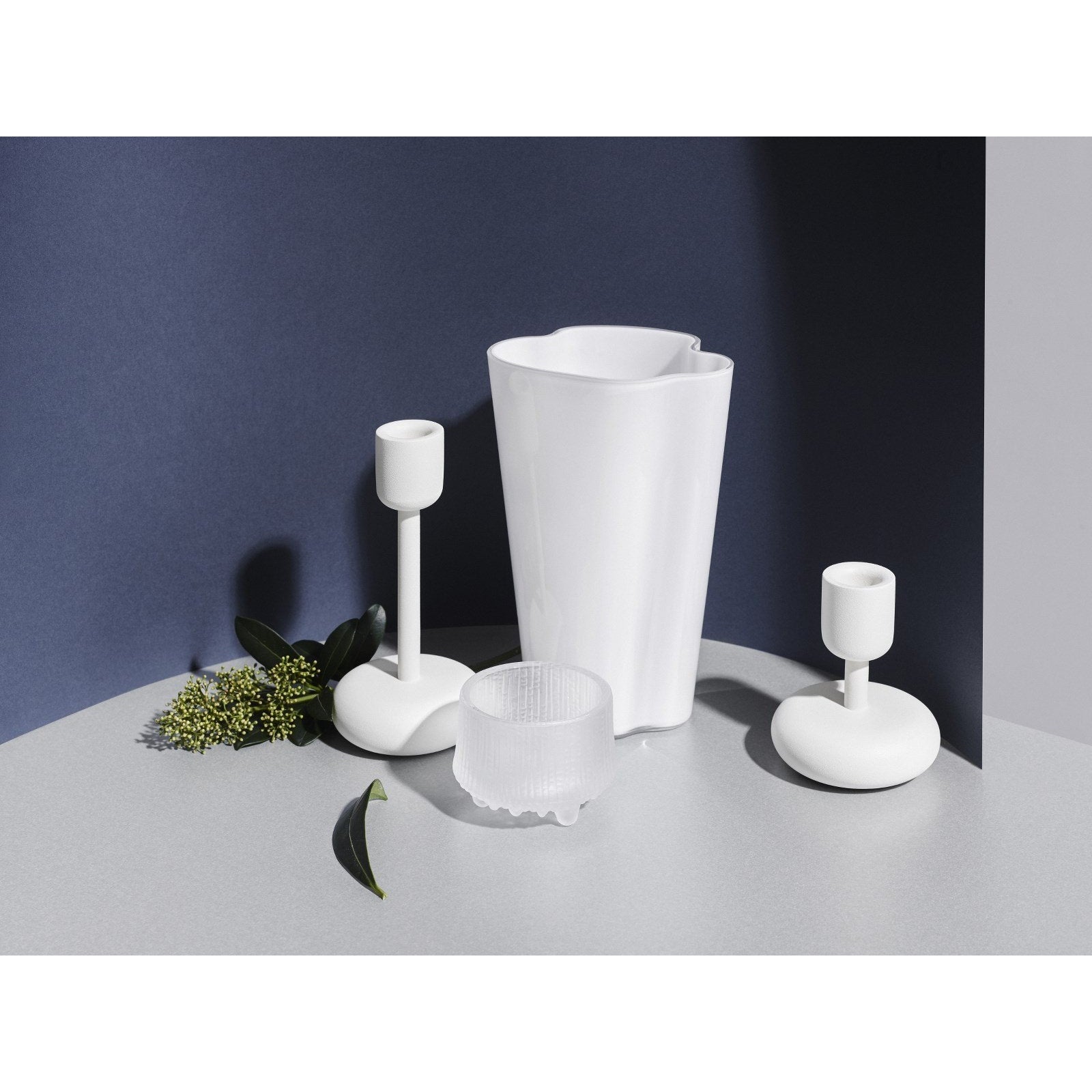 Iittala Nappula Candlestick White, 18,3cm