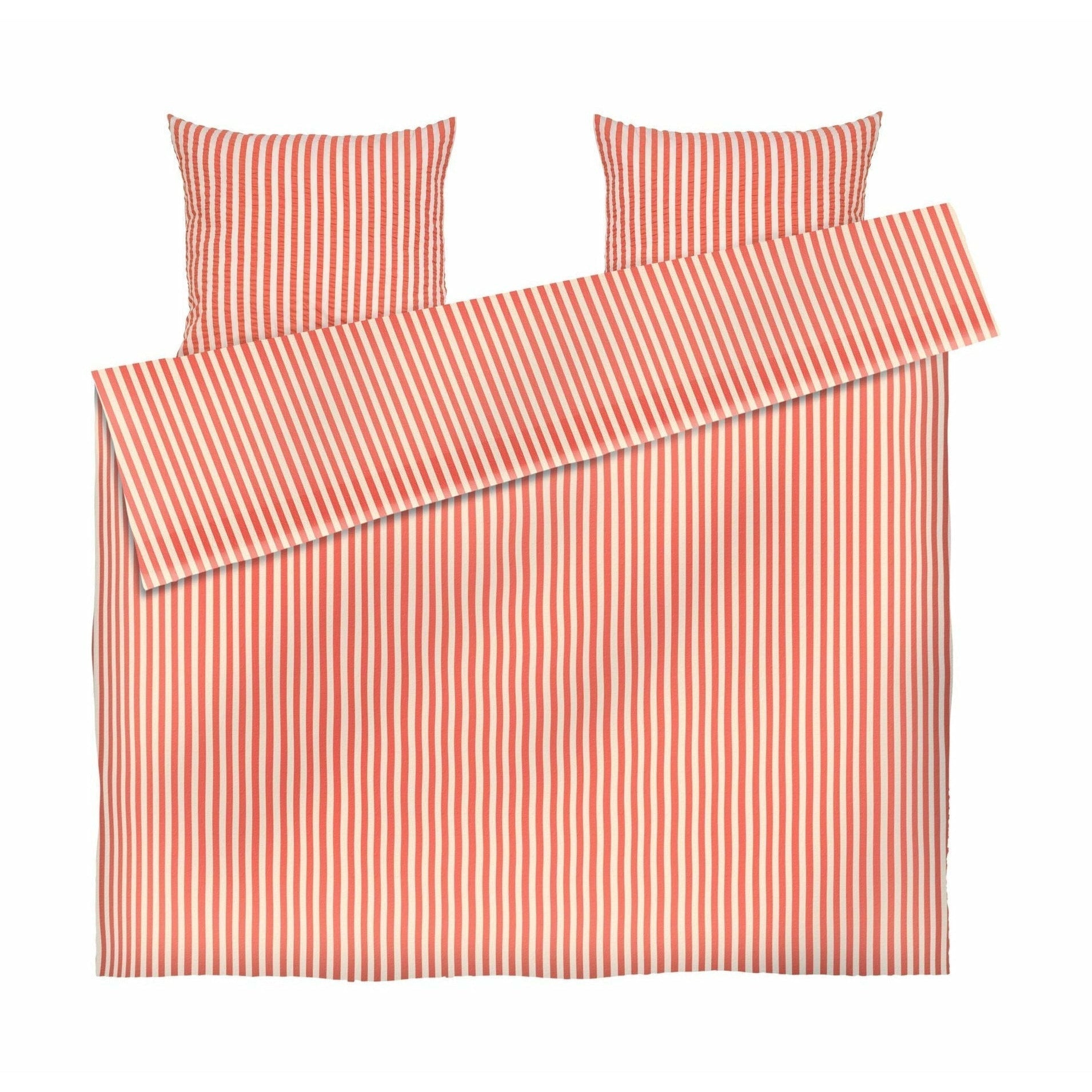 Juna Bæk & bølge linjer sängkläder 200x220 cm, chili/björk