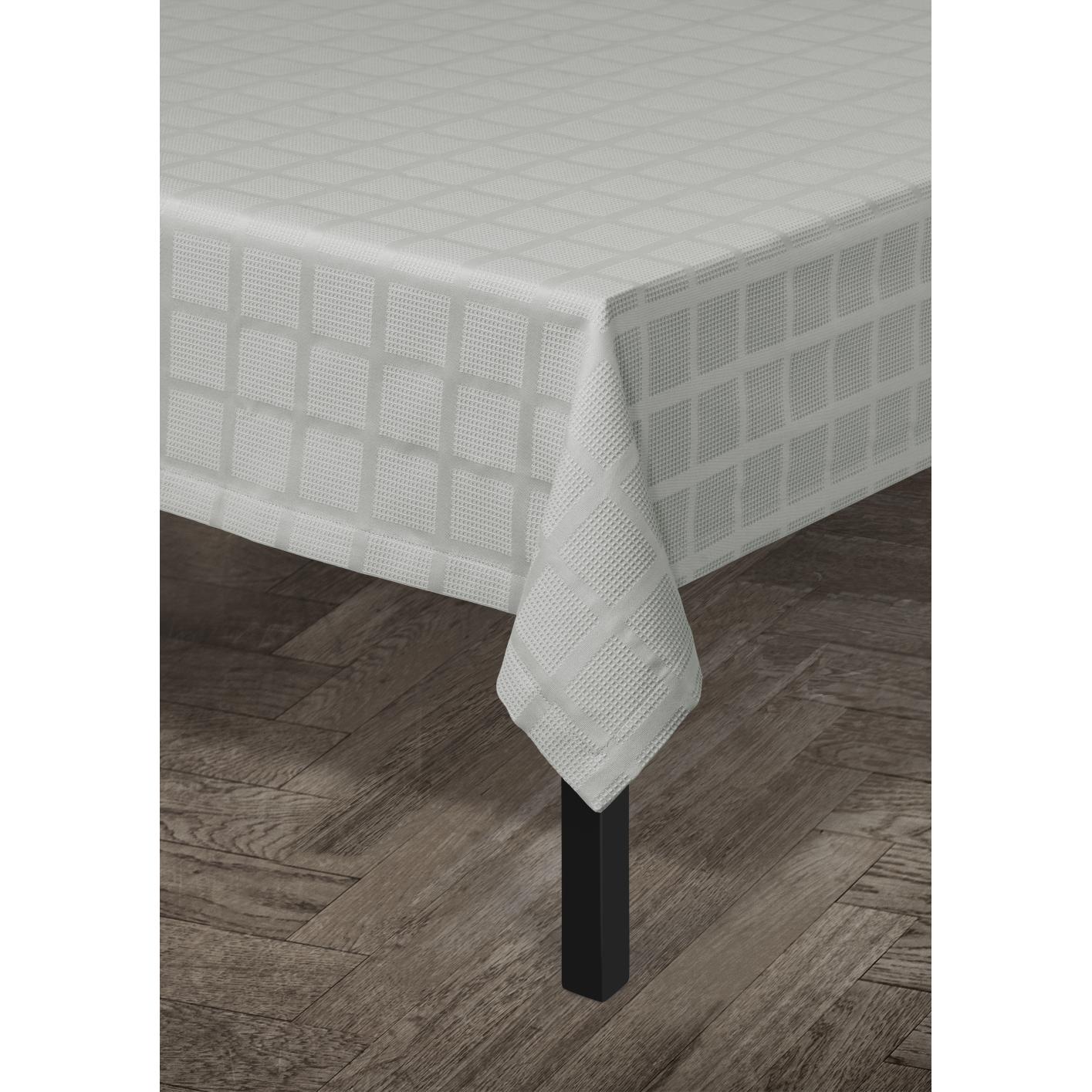 JUNA Brick Damasco Tablecloth Grey, 150x370 cm