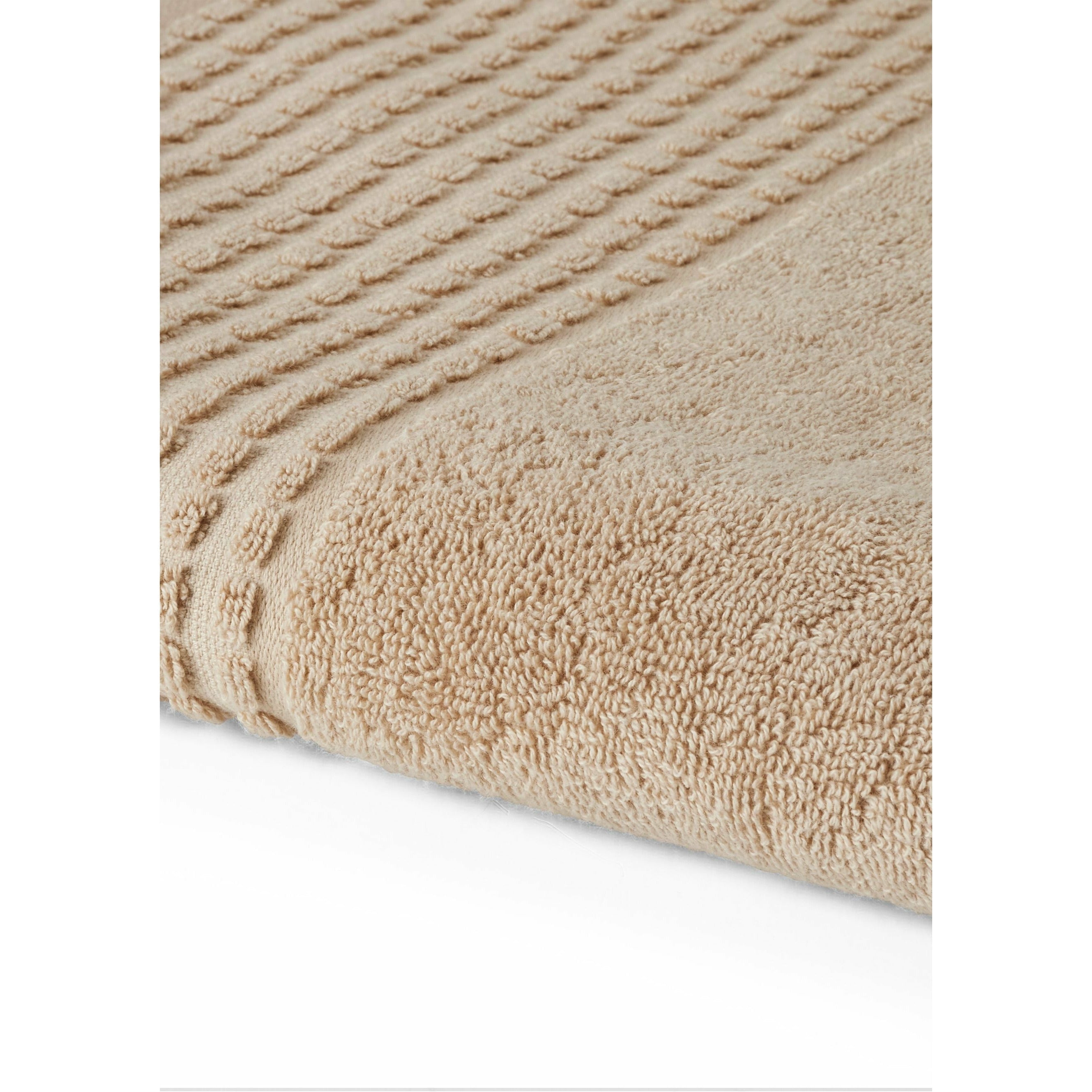 Asciugamano di assegno Juna 70x140 cm, sabbia