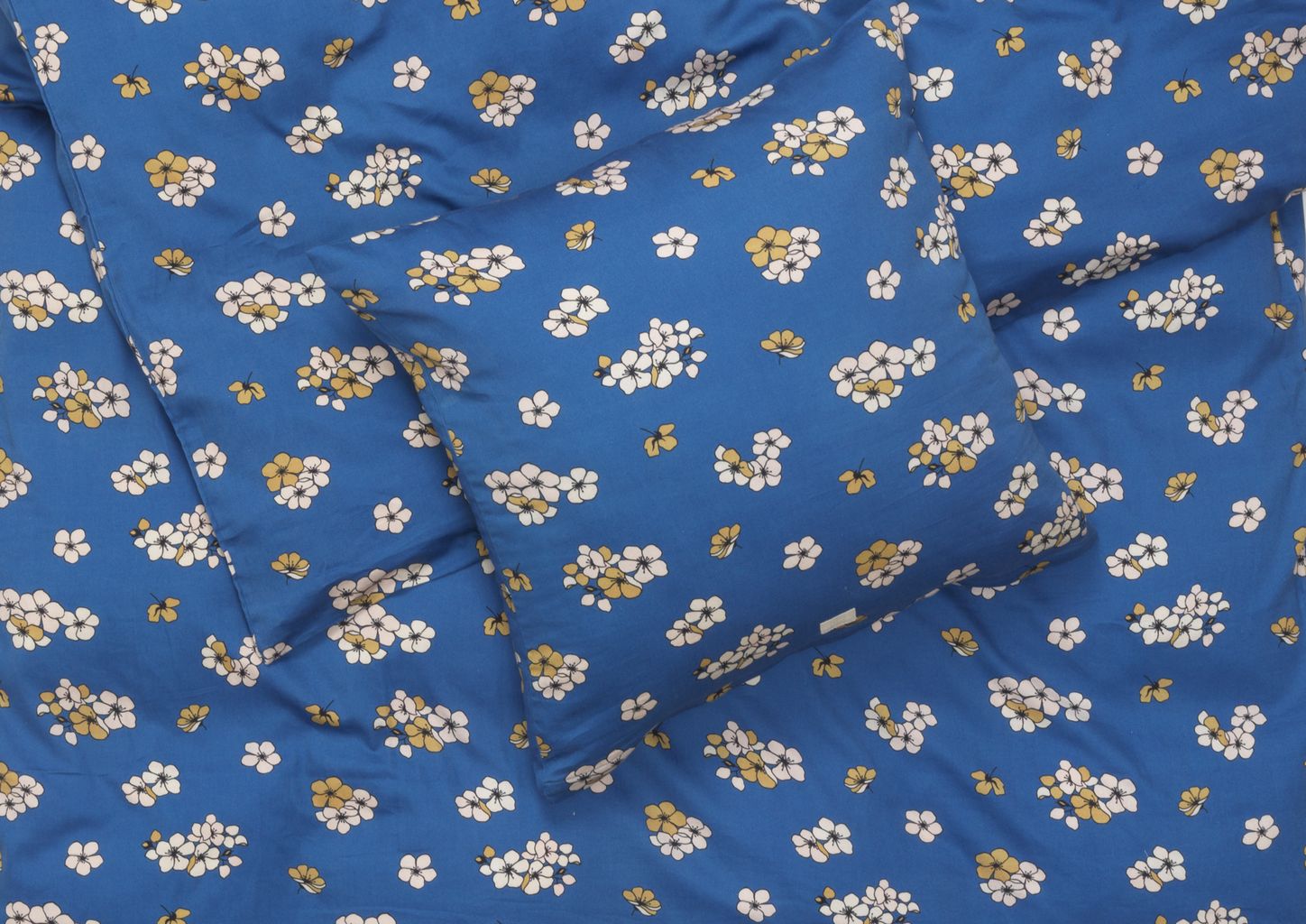 Juna Grand Grand愉快的床亚麻140 x220厘米，蓝色