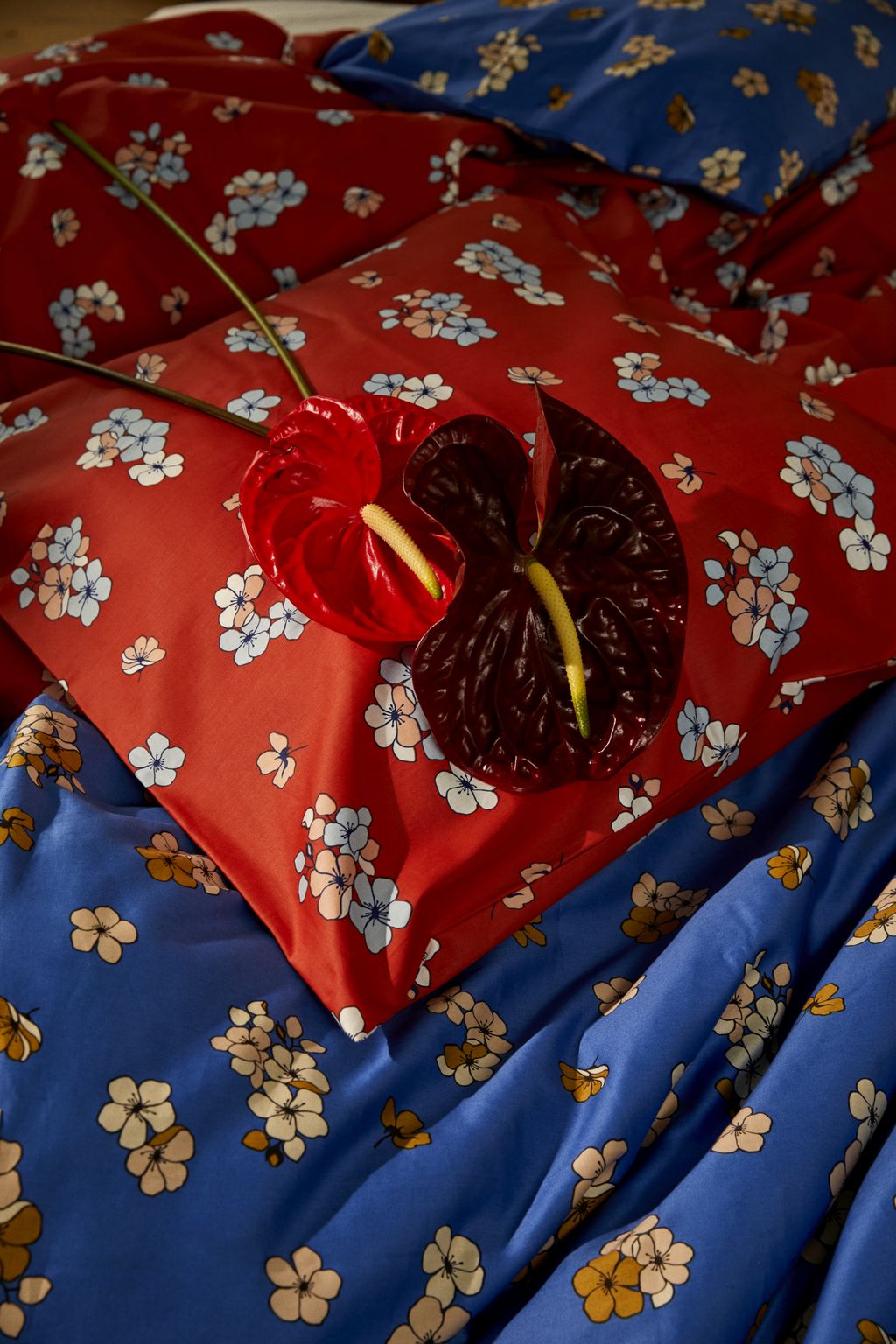 Juna Stora behagligt sängkläder 140 x220 cm, chili