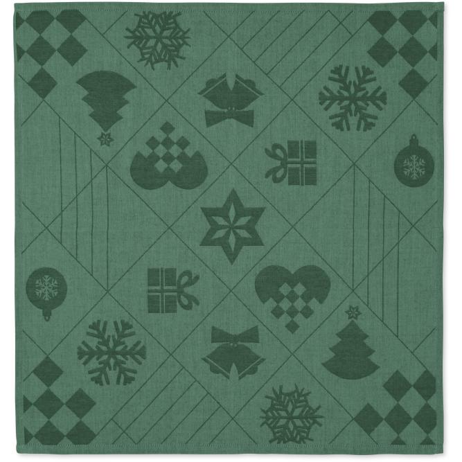 Juna Natale stoffen servet 45x45 cm 4 pc's, groen