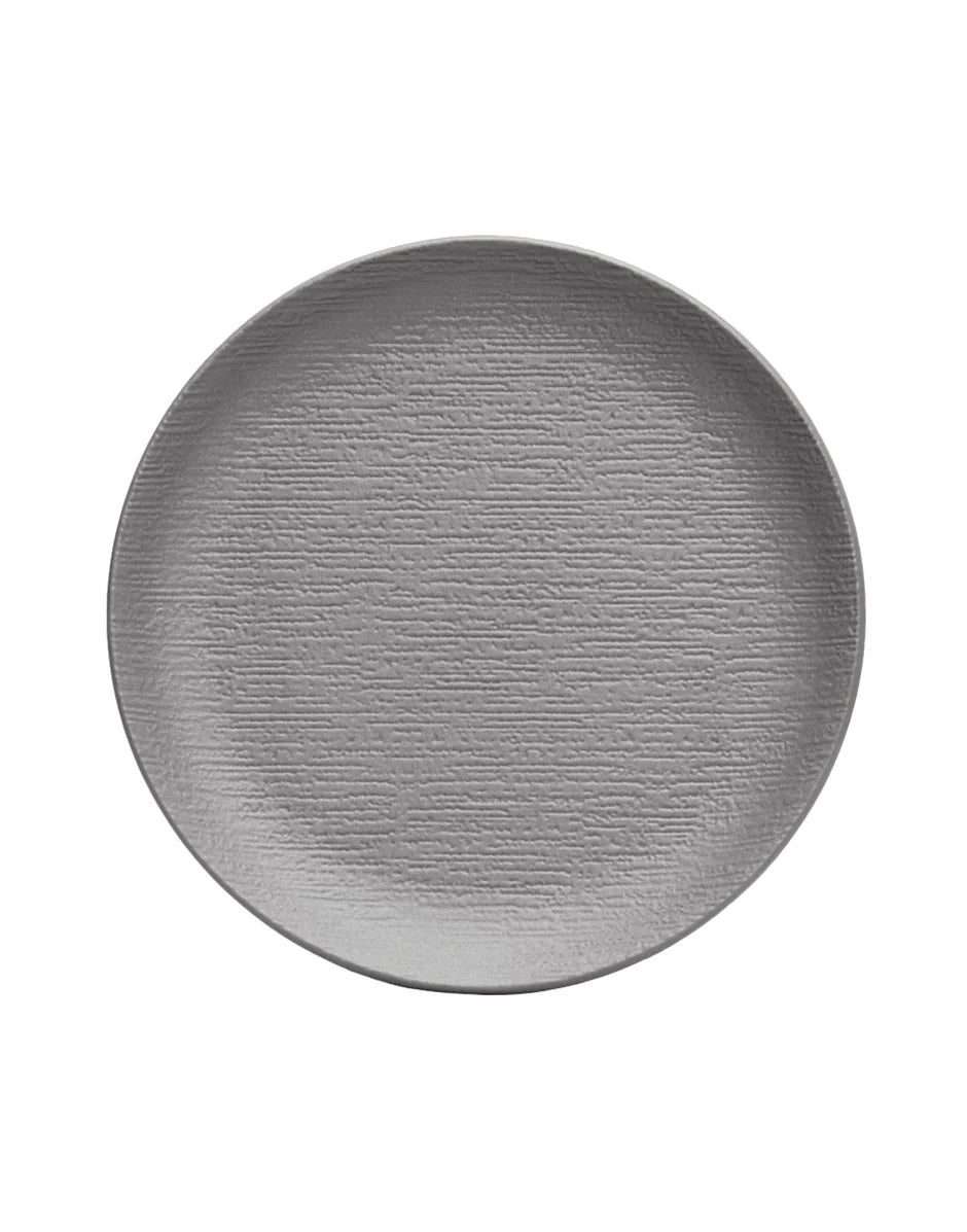 Kartell Trama Set Of 4 Dinner Plates, Charcoal