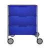 Kartell Mobil 3 cassetto con ruote, blu cobalto