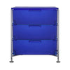 Kartell Mobil 3 tiroir avec pieds, bleu cobalt