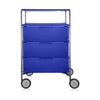 Kartell Mobil 3 cassetti e 1 scaffale con ruote, blu cobalto