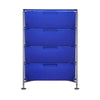 Tiroir Kartell Mobil 4 avec pieds, bleu cobalt