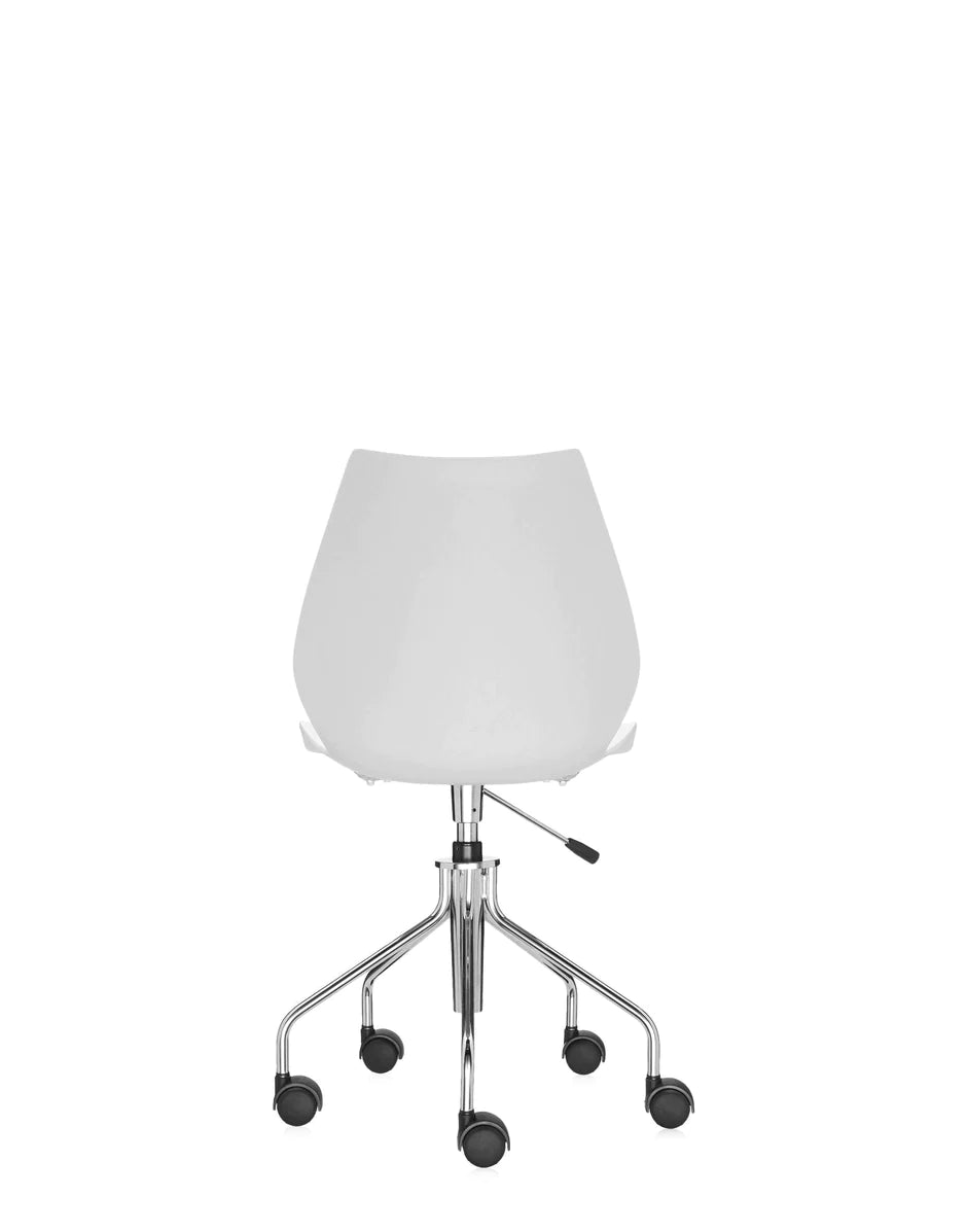 Sedia girevole kartell maui, bianco zinco