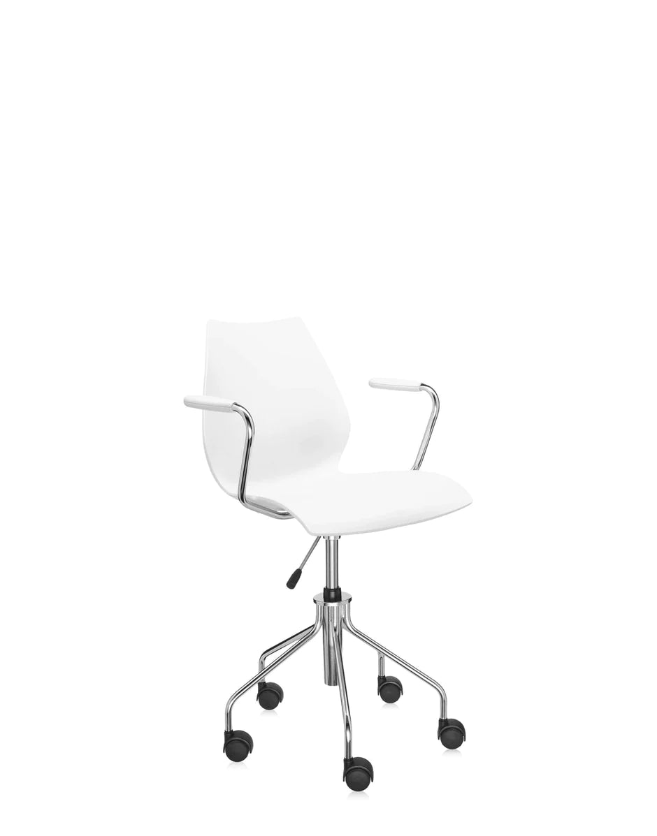 Kartell Maui Swivel Armchair, Zinc White