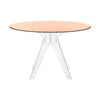 Kartell Sir Gio Table Round, Crystal/Pink