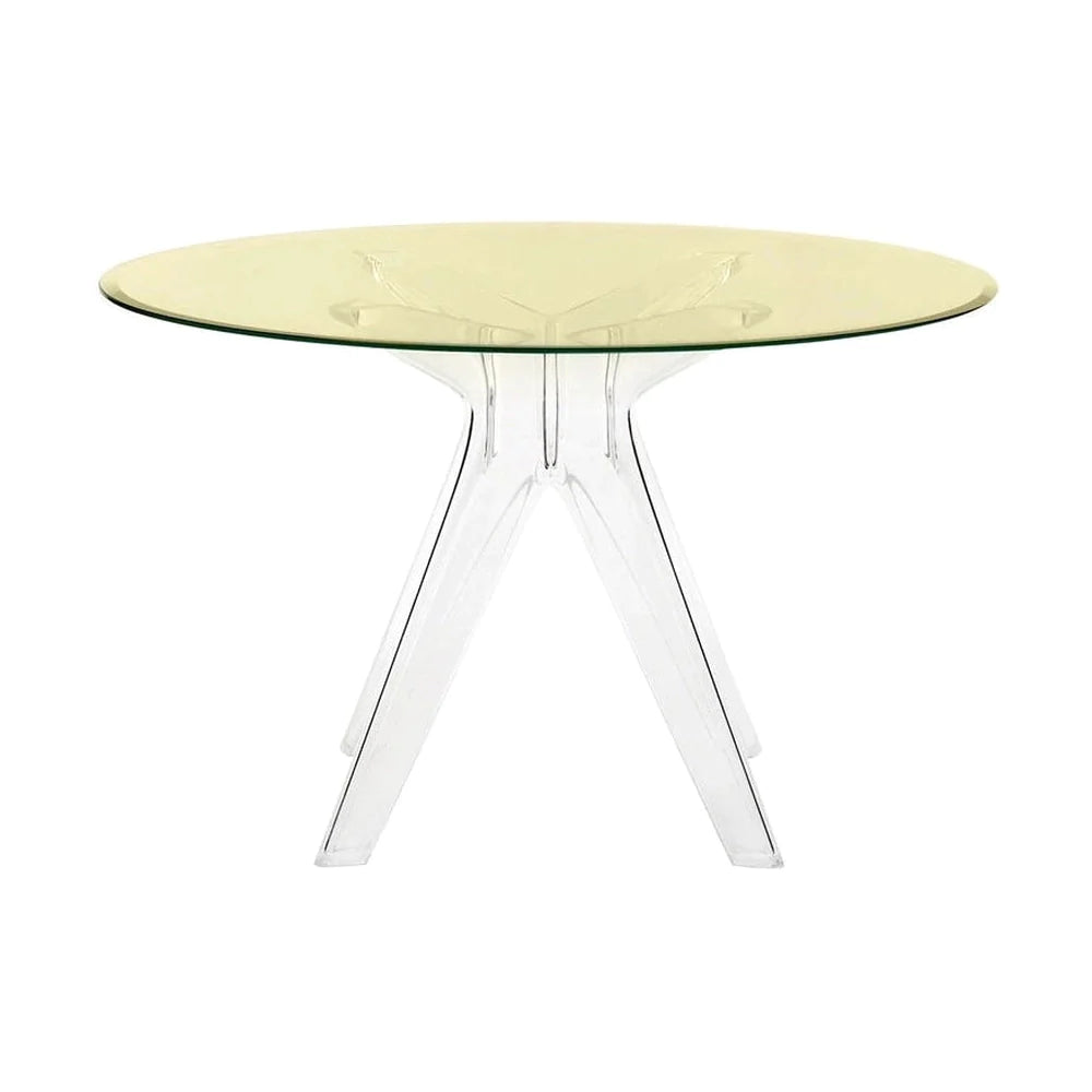Kartell Sir Gio Table Round，水晶/黄色