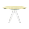 Kartell Sir Gio Table Round, Crystal/Yellow