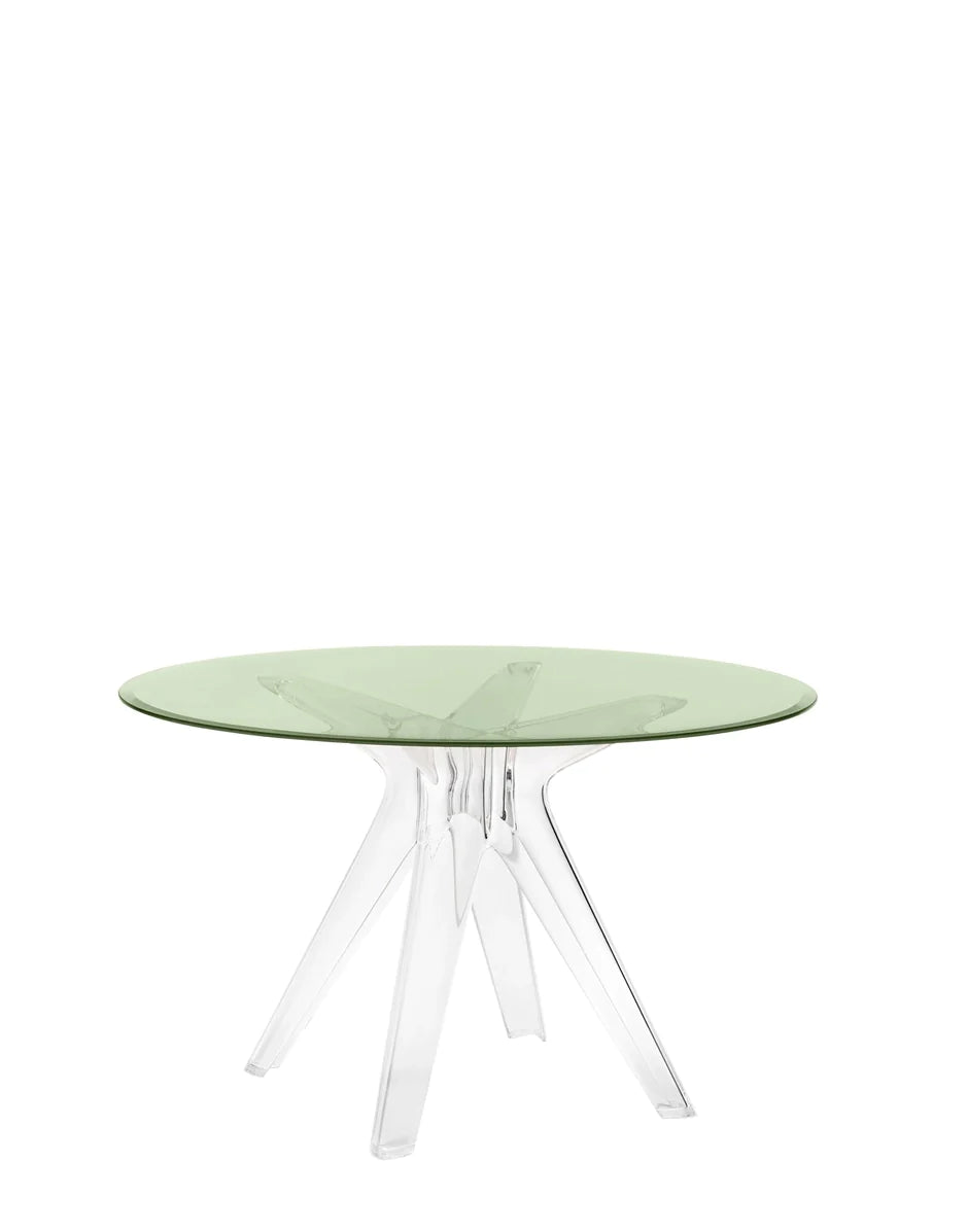 Kartell Sir Gio Table ronde, cristal / vert