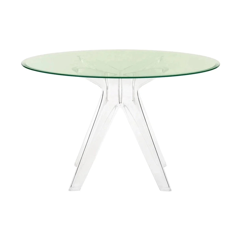 Kartell Sir Gio Table Round，水晶/绿色