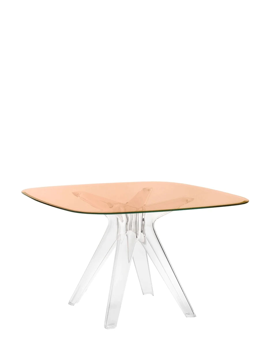 Kartell Sir Gio Table Square, Crystal / Pink