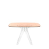 Kartell Sir Gio Table Square, Crystal/Pink