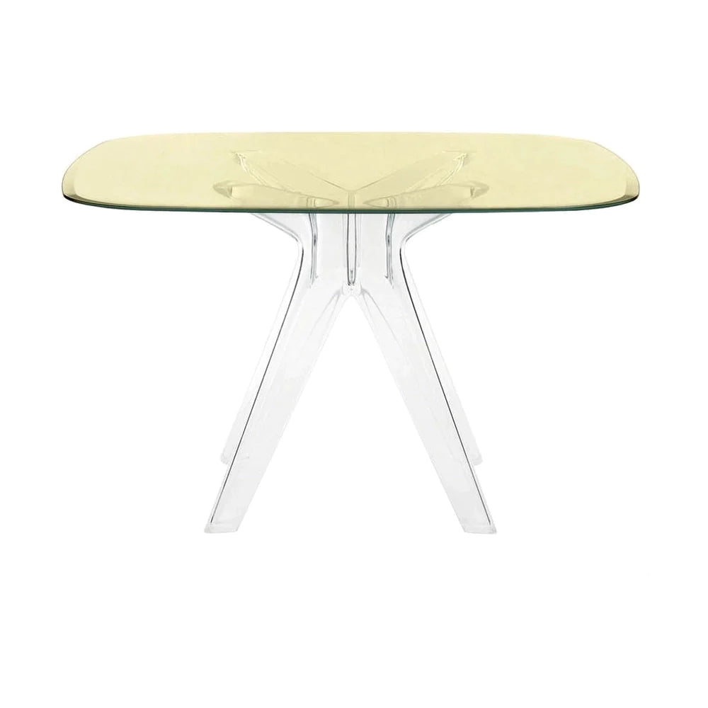 Kartell Sir Gio Table Square, Crystal/Keltainen