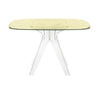 Kartell Sir Gio Table Quadrat, Kristall/Gelb