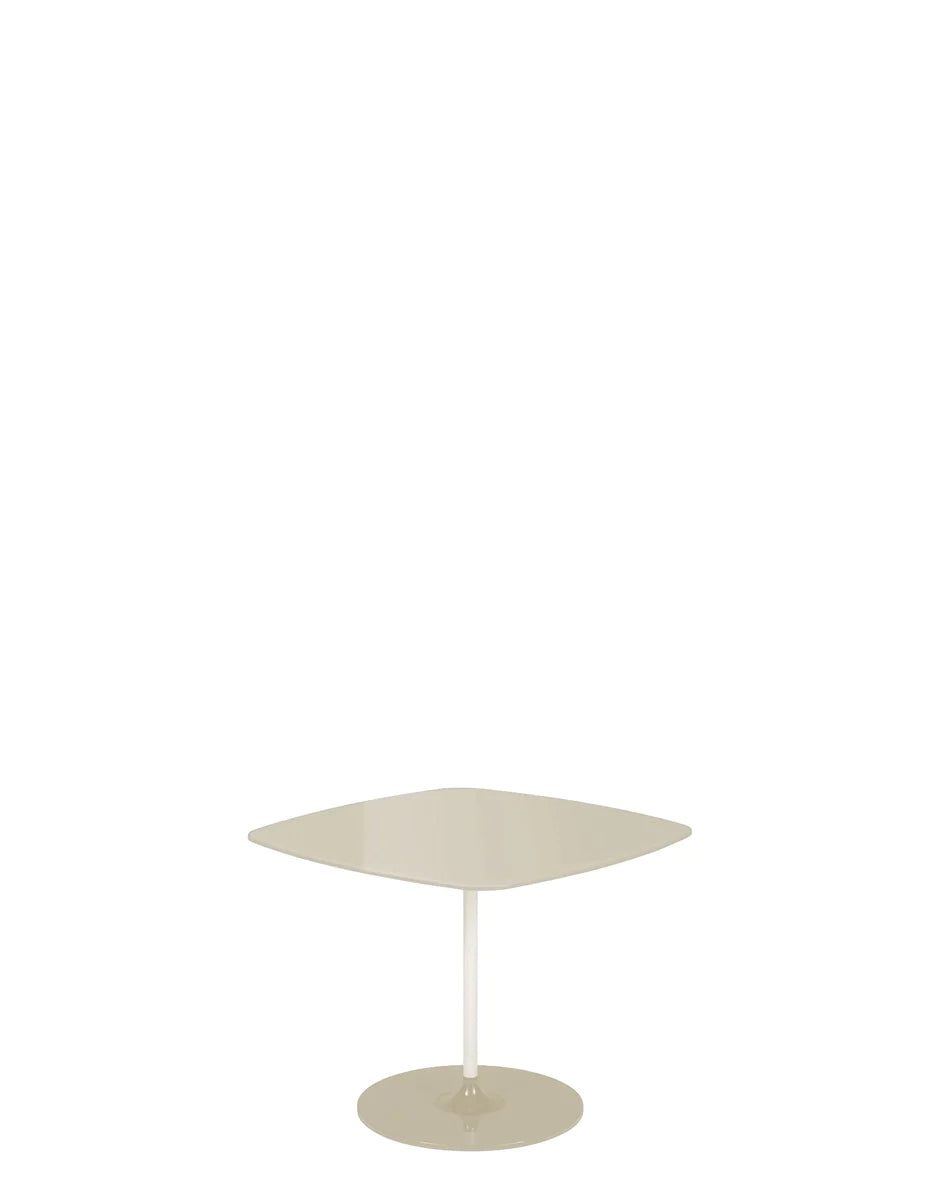 Kartell Thierry Side Table Low, Warm Beige/White
