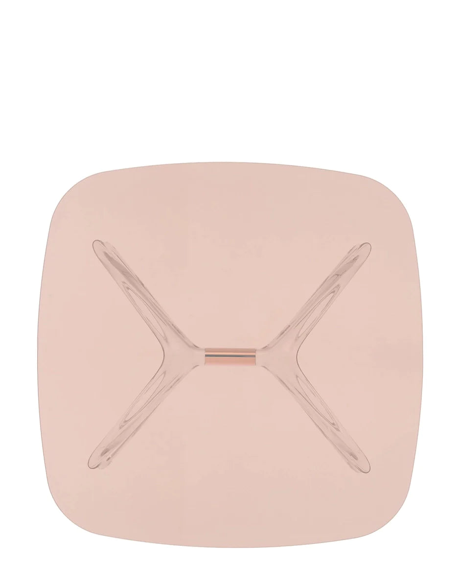 Kartell blast sidebord firkant, bronze/lyserød