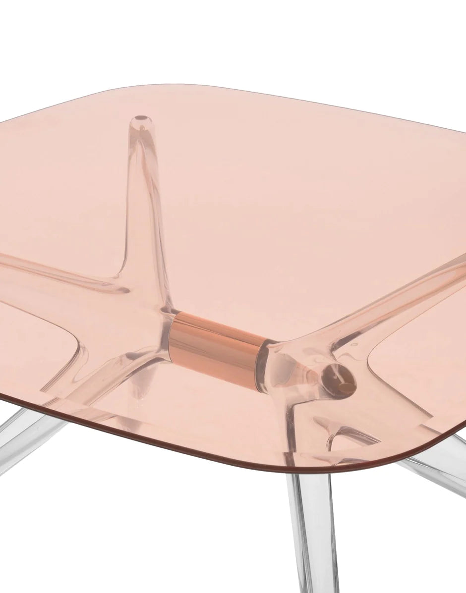 Kartell Blast Side Table Square, brons/rosa