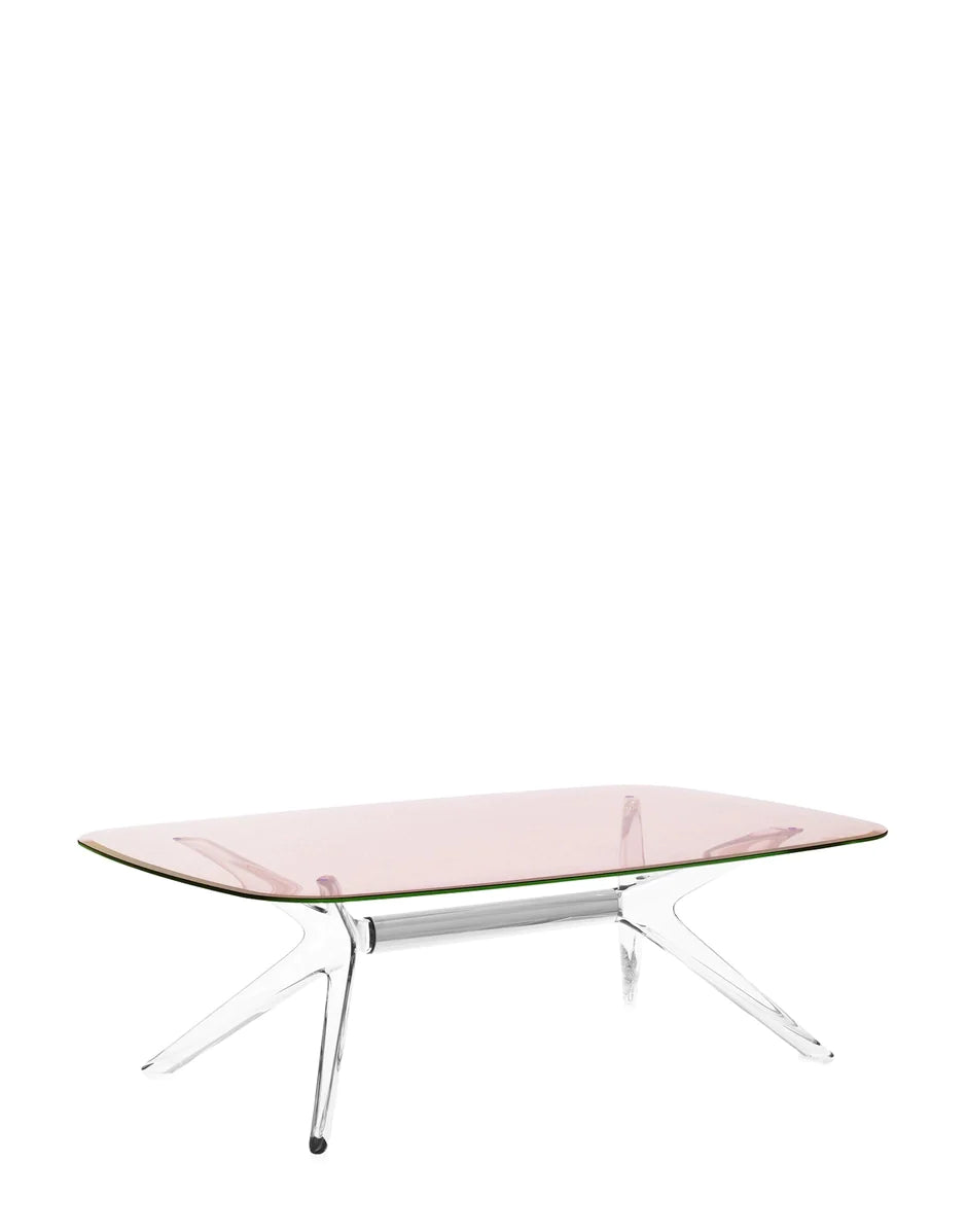 Kartell Blast -pöydän suorakaiteen muotoinen, kromi/vaaleanpunainen
