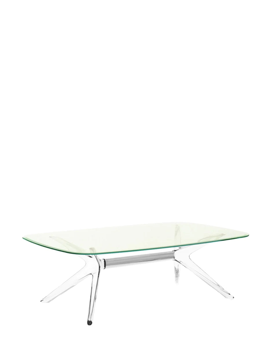 Mesa lateral de Kartell Blast rectangular, cromado/verde