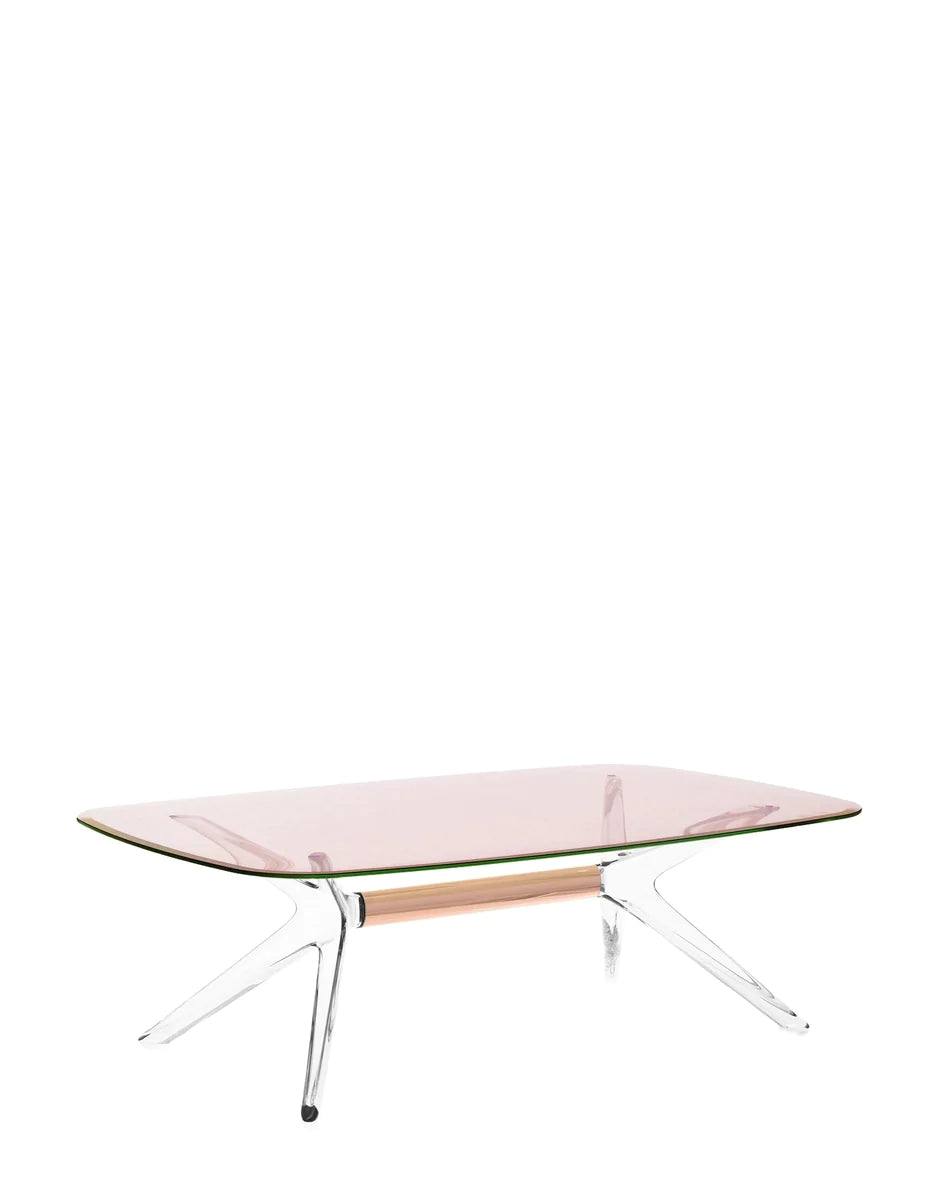 Tavolino laterale Kartell rettangolare, bronzo/rosa
