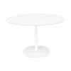 Kartell multiplo tafel rond met vierkant basisglas ⌀135 cm, wit