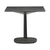 Table multiplo kartell rond avec marbre de base carré 78x78 cm, noir