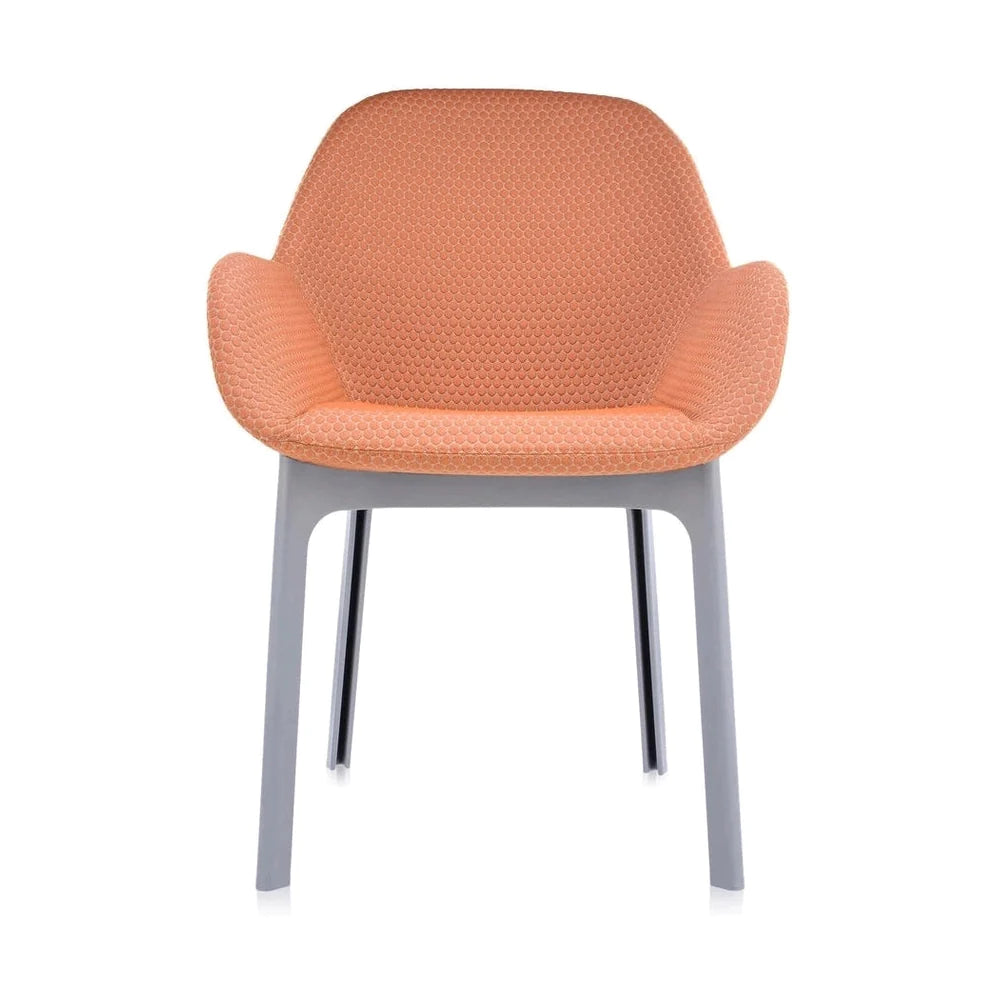 Kartell klap fauteuil, grijs/oranje
