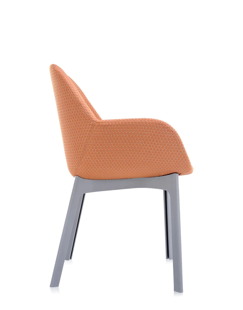 Kartell klap fauteuil, grijs/oranje