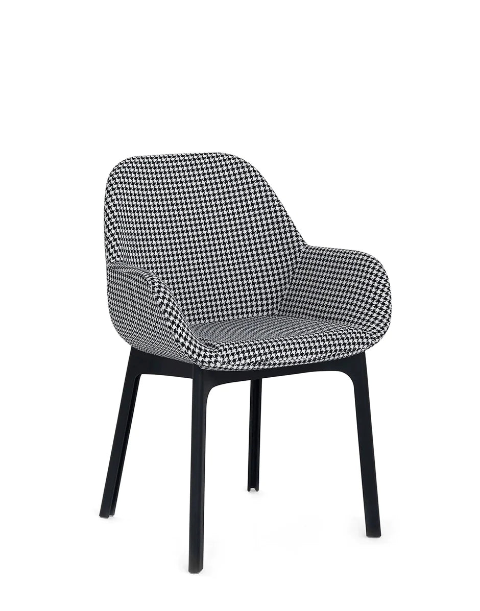 Kartell Clap Fauteuil, zwart/Houndstooth zwart