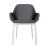 Kartell Clap PVC fauteuil, wit/donkergrijs