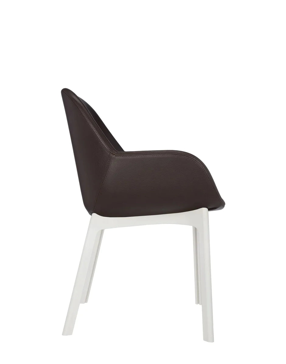 Fauteuil Kartell Clap PVC, blanc / rouge en brique