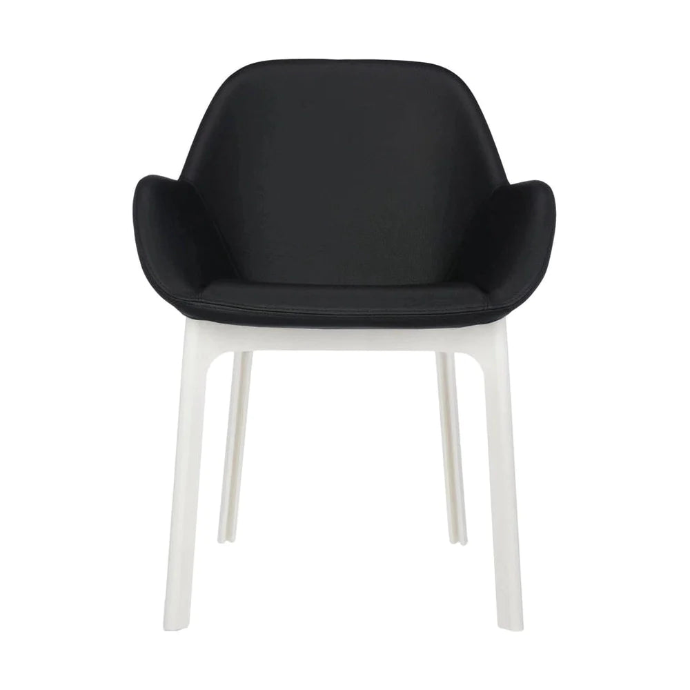 Kartell Clap PVC fauteuil, wit/glanzend zwart