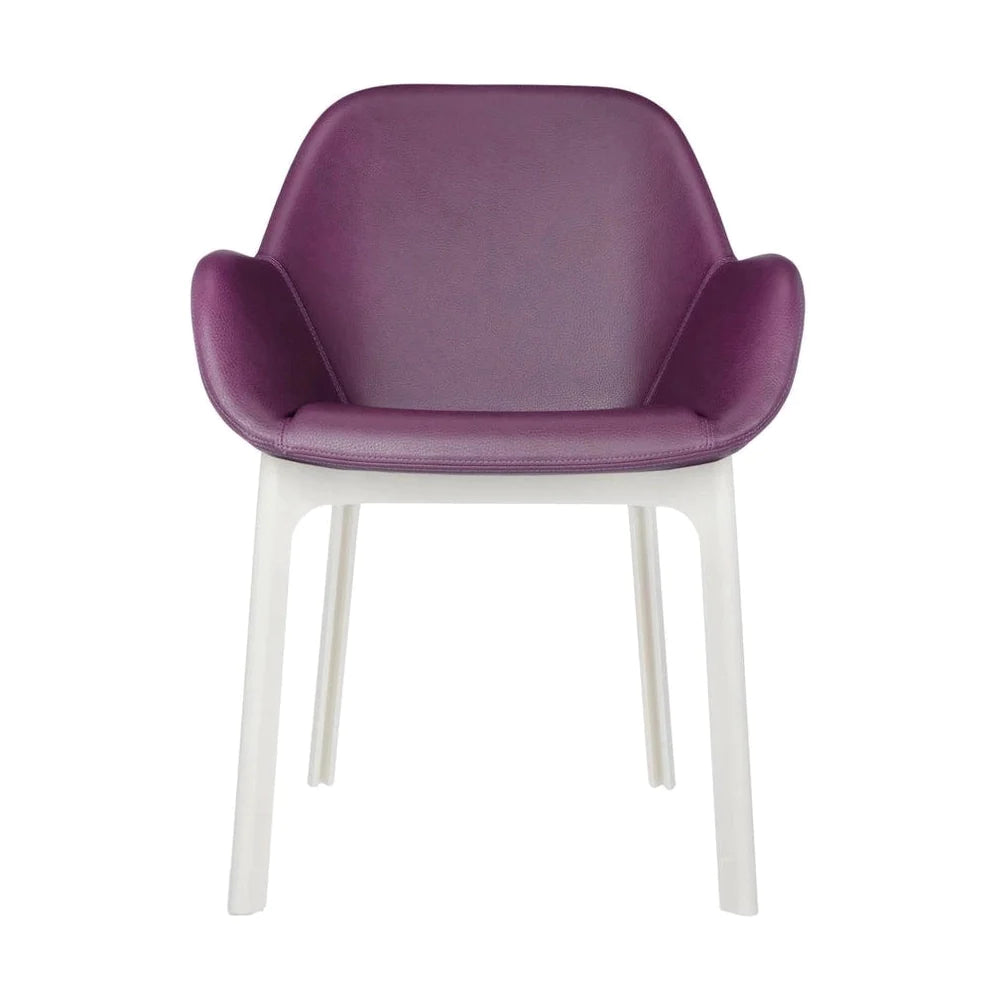 Kartell -Klatschen -PVC -Sessel, Weiß/Pflaume