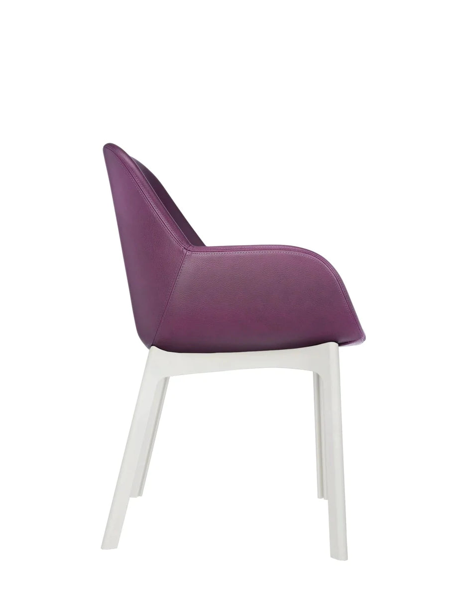 Kartell Clap PVC fauteuil, wit/pruimen