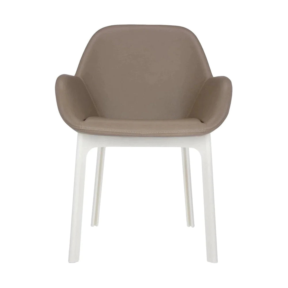 Fauteuil Kartell Clap PVC, blanc / taupe