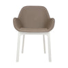 Kartell Clap PVC fauteuil, wit/taupe