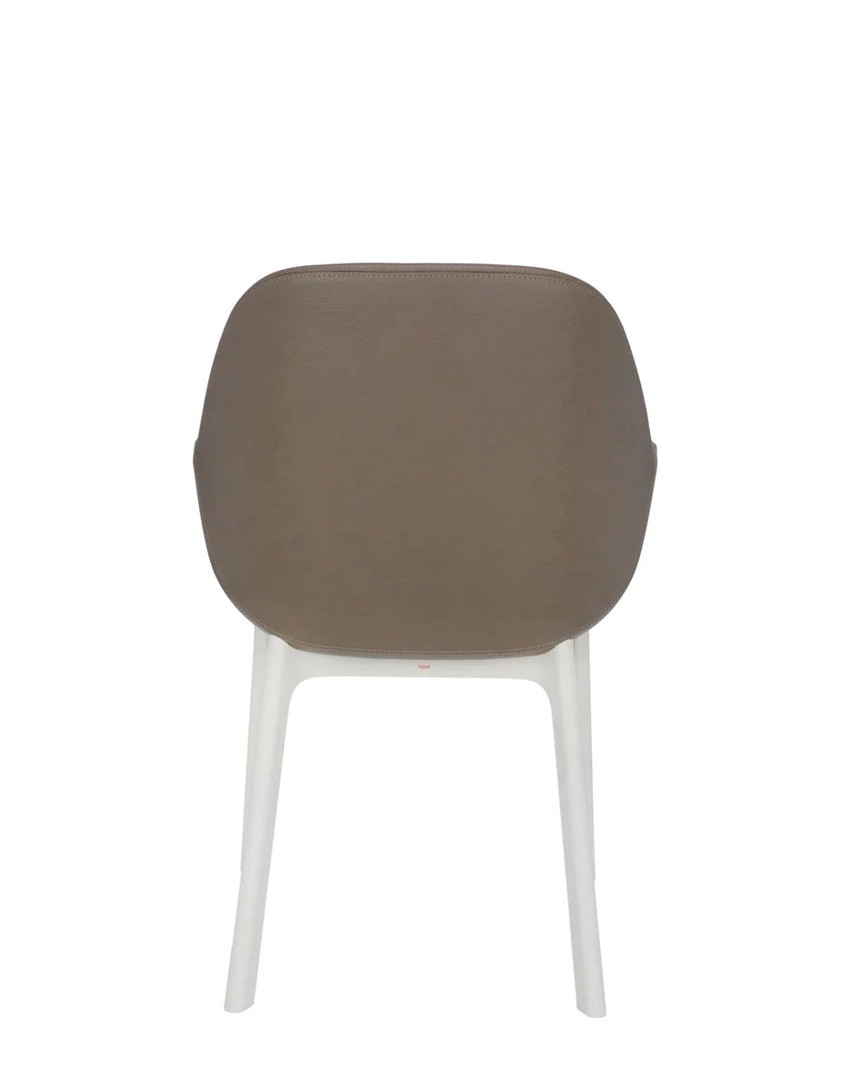 Fauteuil Kartell Clap PVC, blanc / taupe