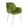 Kartell Clap PVC fauteuil, wit/groen